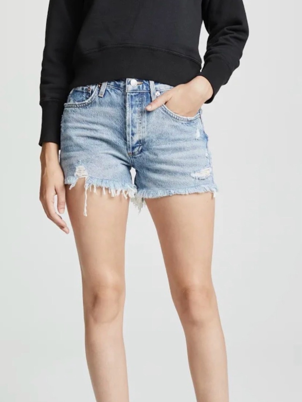 Agolde Parker Vintage Cutoff Shorts, Size 26 in Swapmeet Denim
